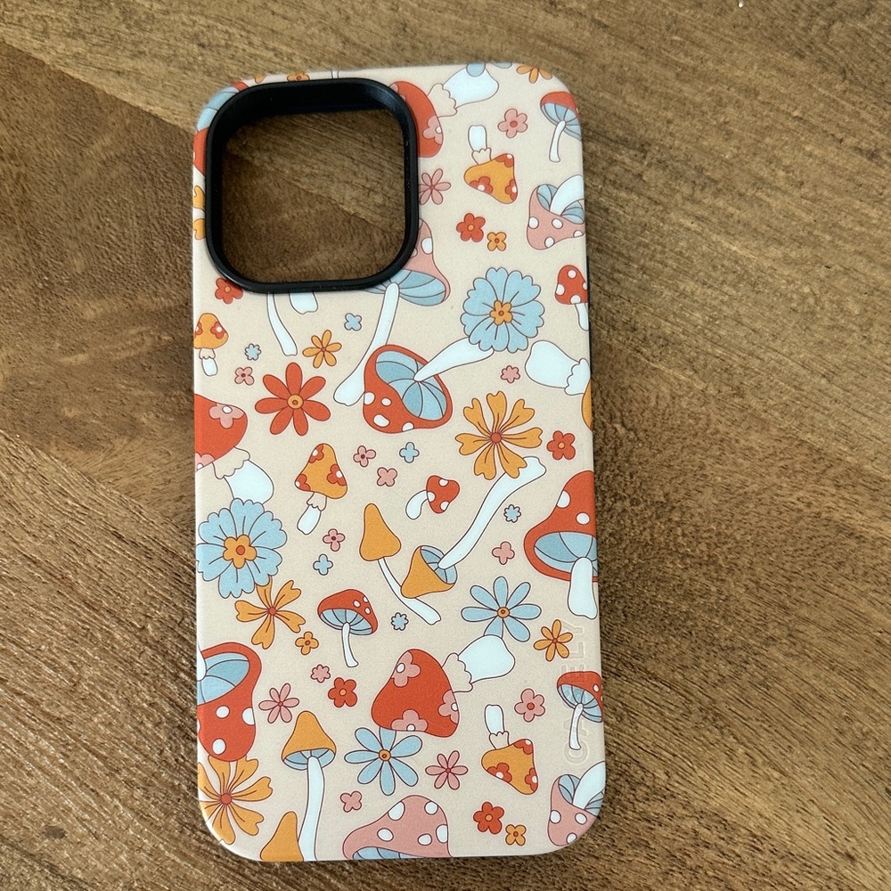 Mushroom Floral Pattern Phone Case - Red, Orange, Cream